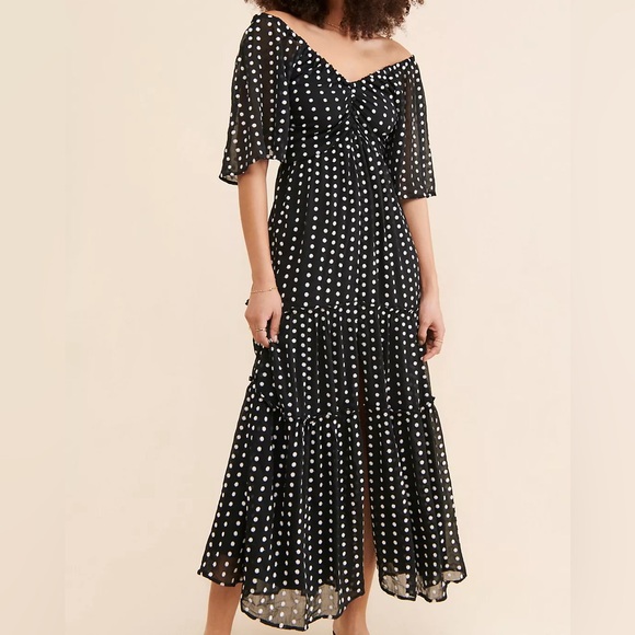 Anthropologie Ruched Tiered Dress - Picture 1 of 6